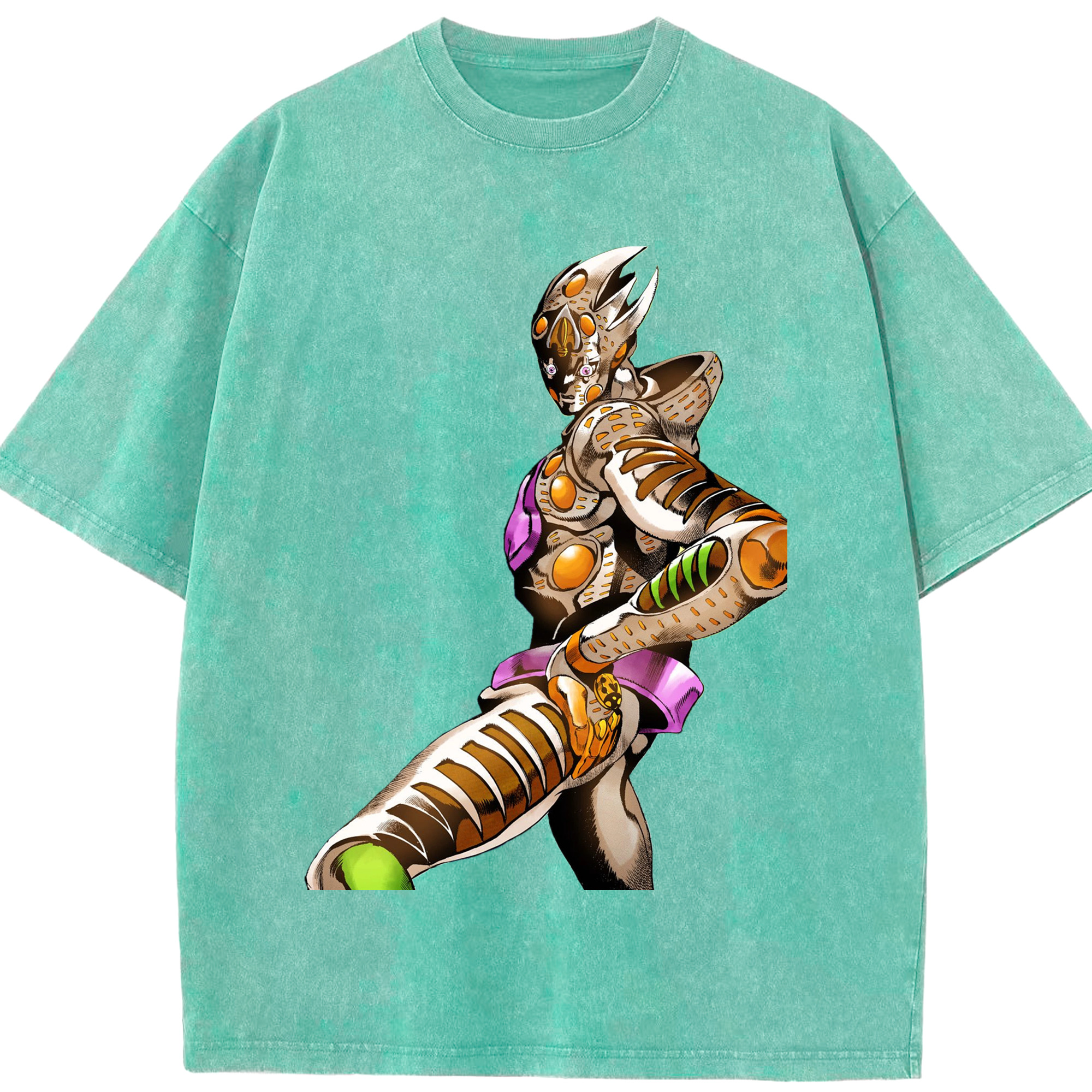 （画像用） ジョジョの奇妙な冒険 ジョルノ?ジョバァーナ JoJo's Bizarre Adventure Giorno Giovanna 綿100% ヴィンテージ風 半袖Tシャツ（フロントプリント）